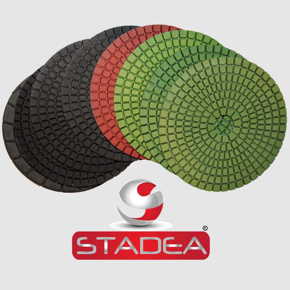 Diamond Polishing Pads Set 4 Dry For Granite Marble Stone Concrete Glass  Polishing, by Stadea (Series Standard A) - Shop N Save Diamond Tools